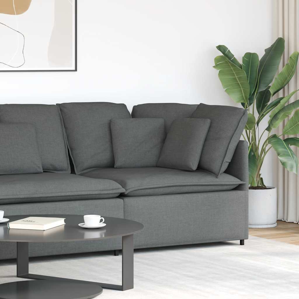 Modulares Sofa Eckmodul mit Kissen Dunkelgrau 100 cm