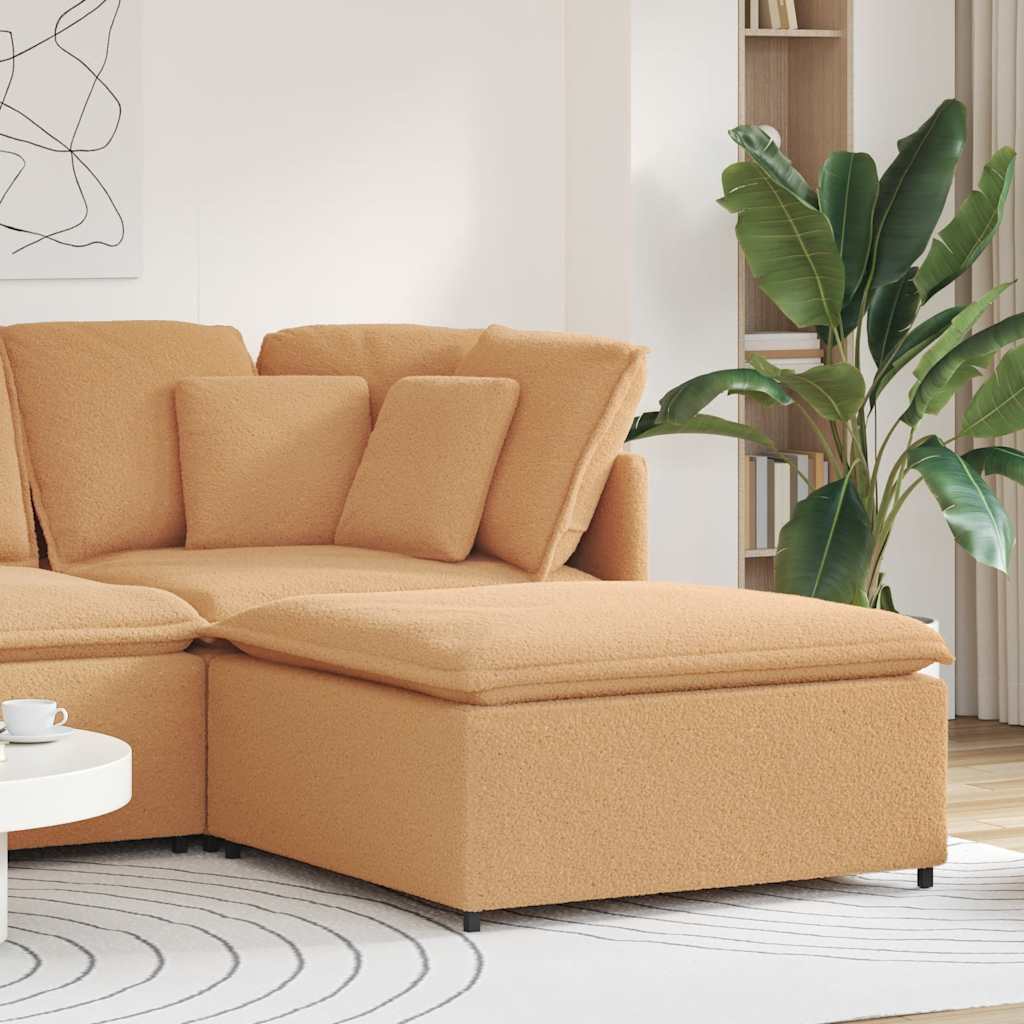 Modulares Sofa Fußhocker-Modul Beige 100x100x48 cm