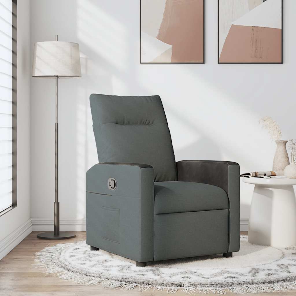 Relaxsessel Dunkelgrau Stoff