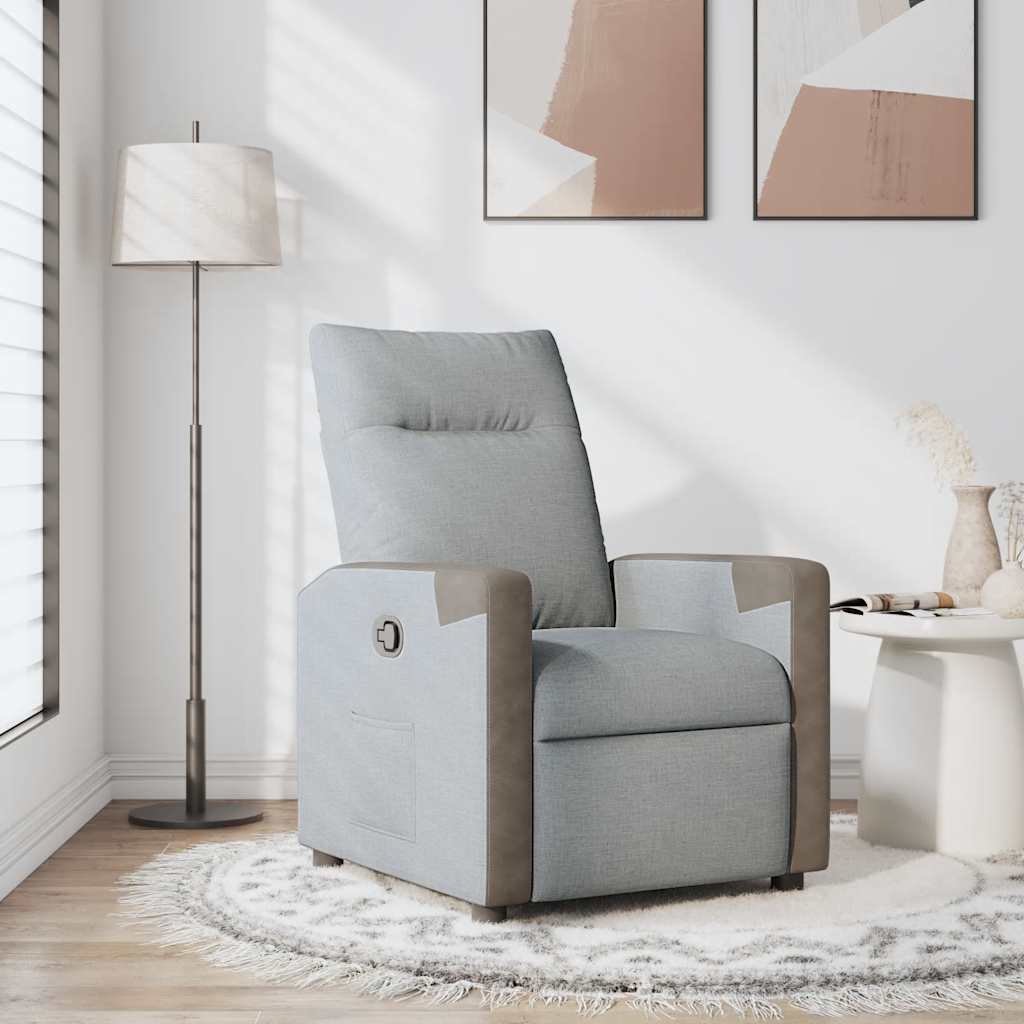 Relaxsessel Hellgrau Stoff