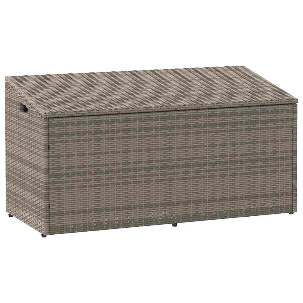 Garten-Aufbewahrungsbox Grau 110 x 50 x 58 cm Poly Rattan