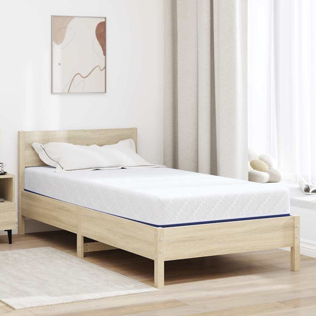 Matratze Weiß und Blau 90 x 190 cm Jacquard-Stoff