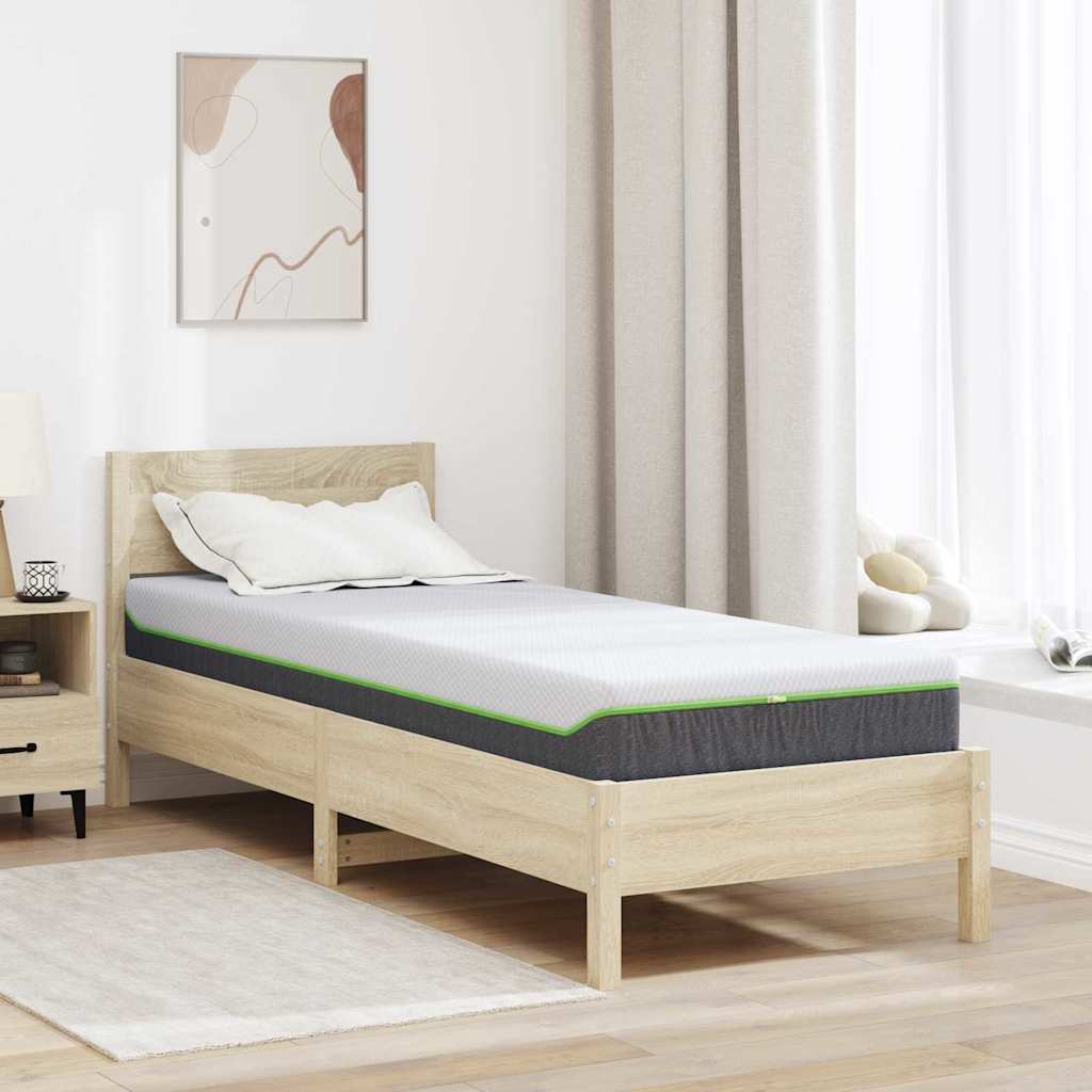 Matratze Mittelweich 70 x 200 cm Weiß und Grau