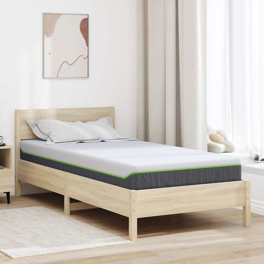 Matratze Mittelweich 90 x 190 cm Weiß und Grau