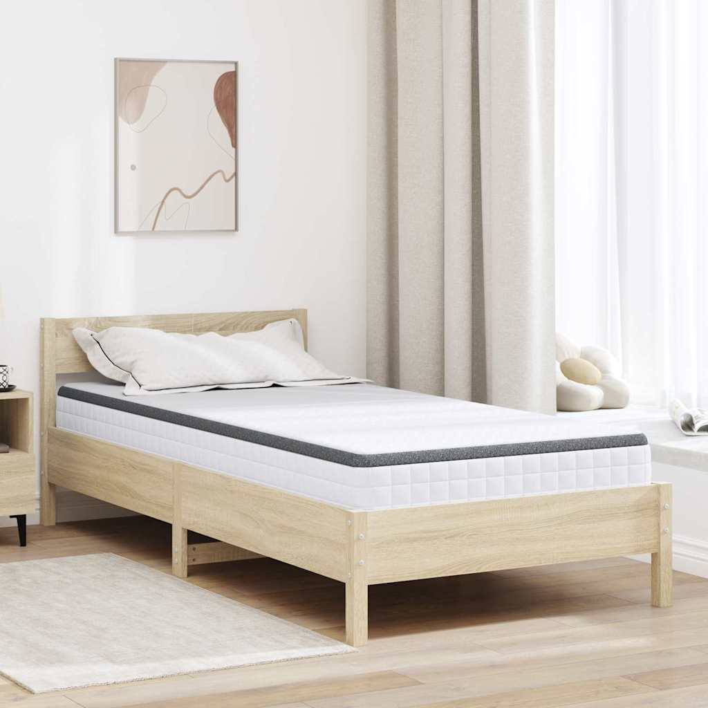 Matratze Mittelweich 100 x 200 cm Weiß und Grau