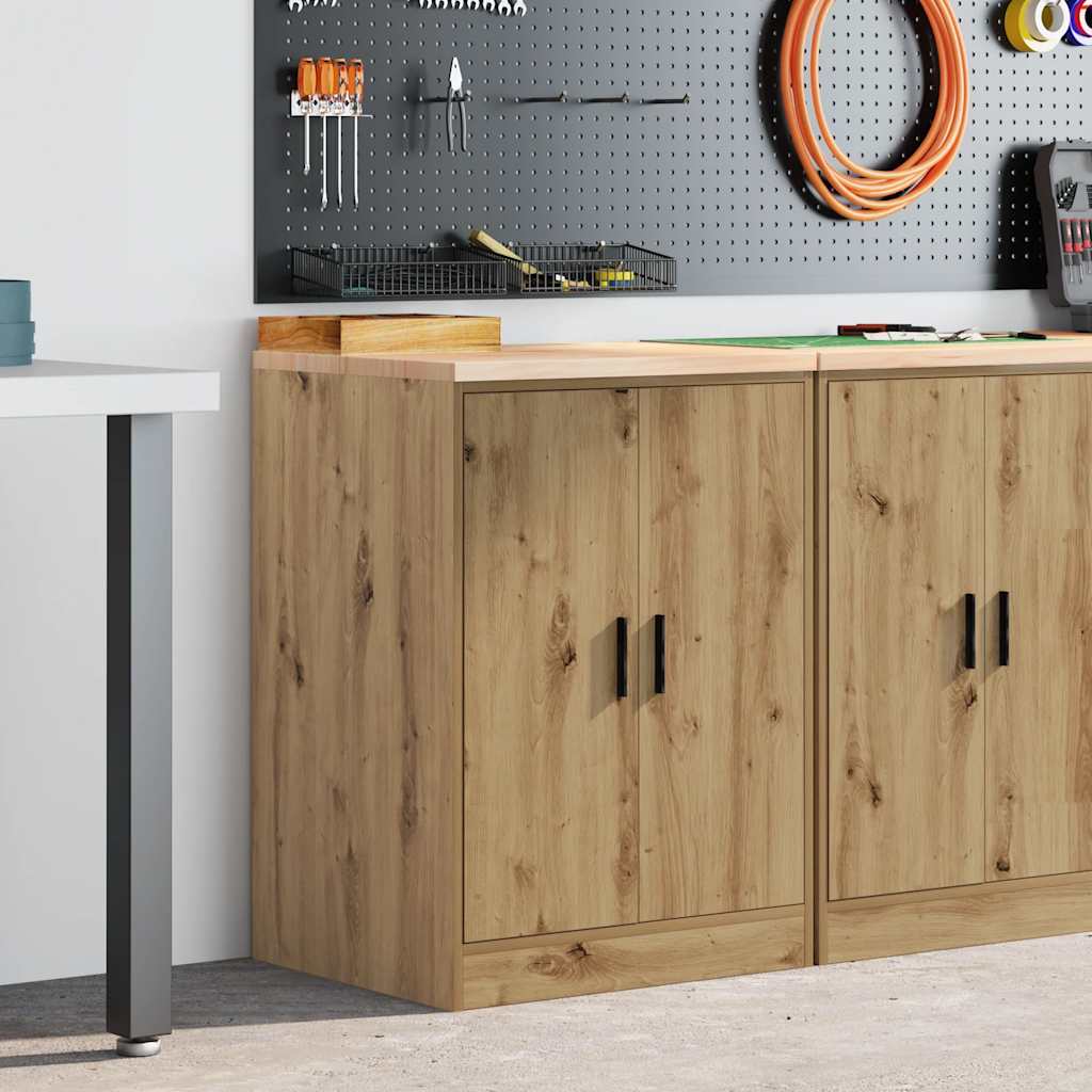 Garagen-Aufbewahrungsschrank Artisan-Eiche Massivholz Kiefer
