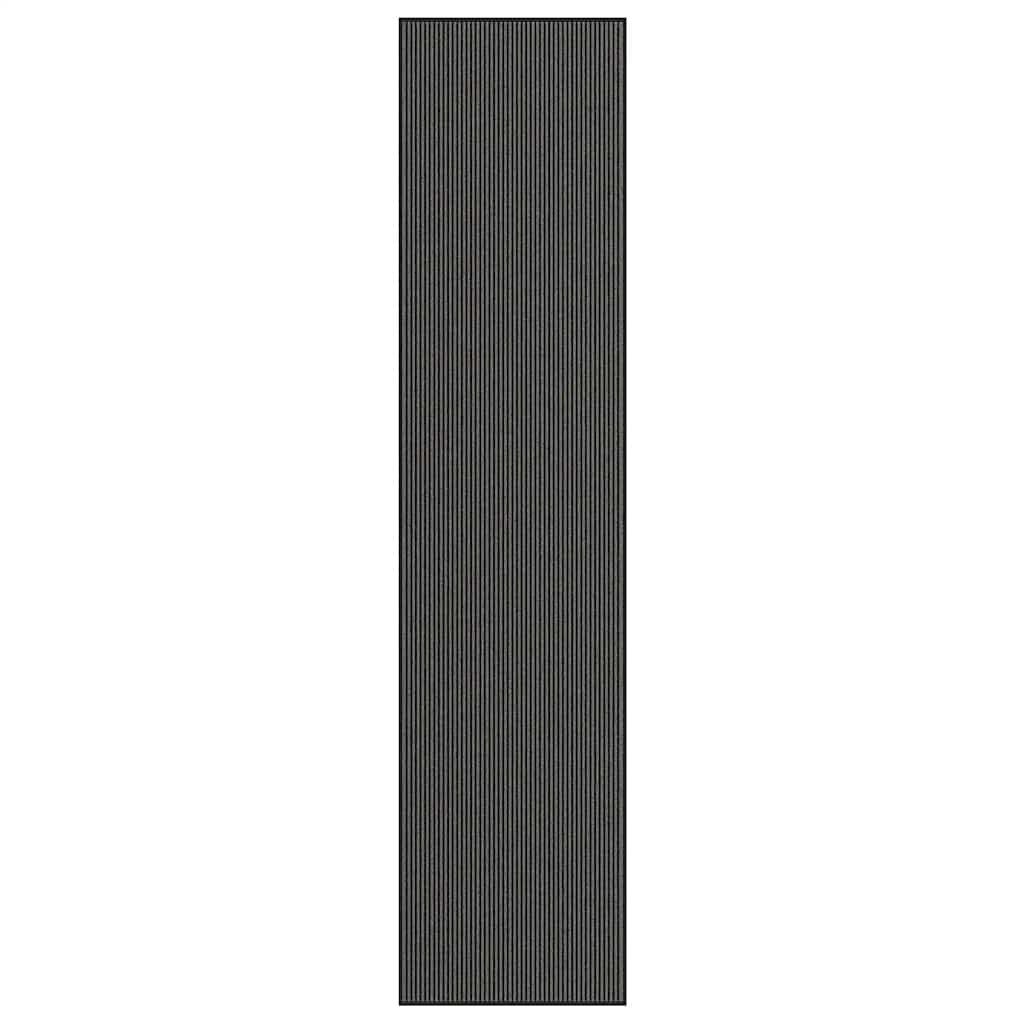 Fußmatte Streifen Schwarz und Grau 115x500 cm