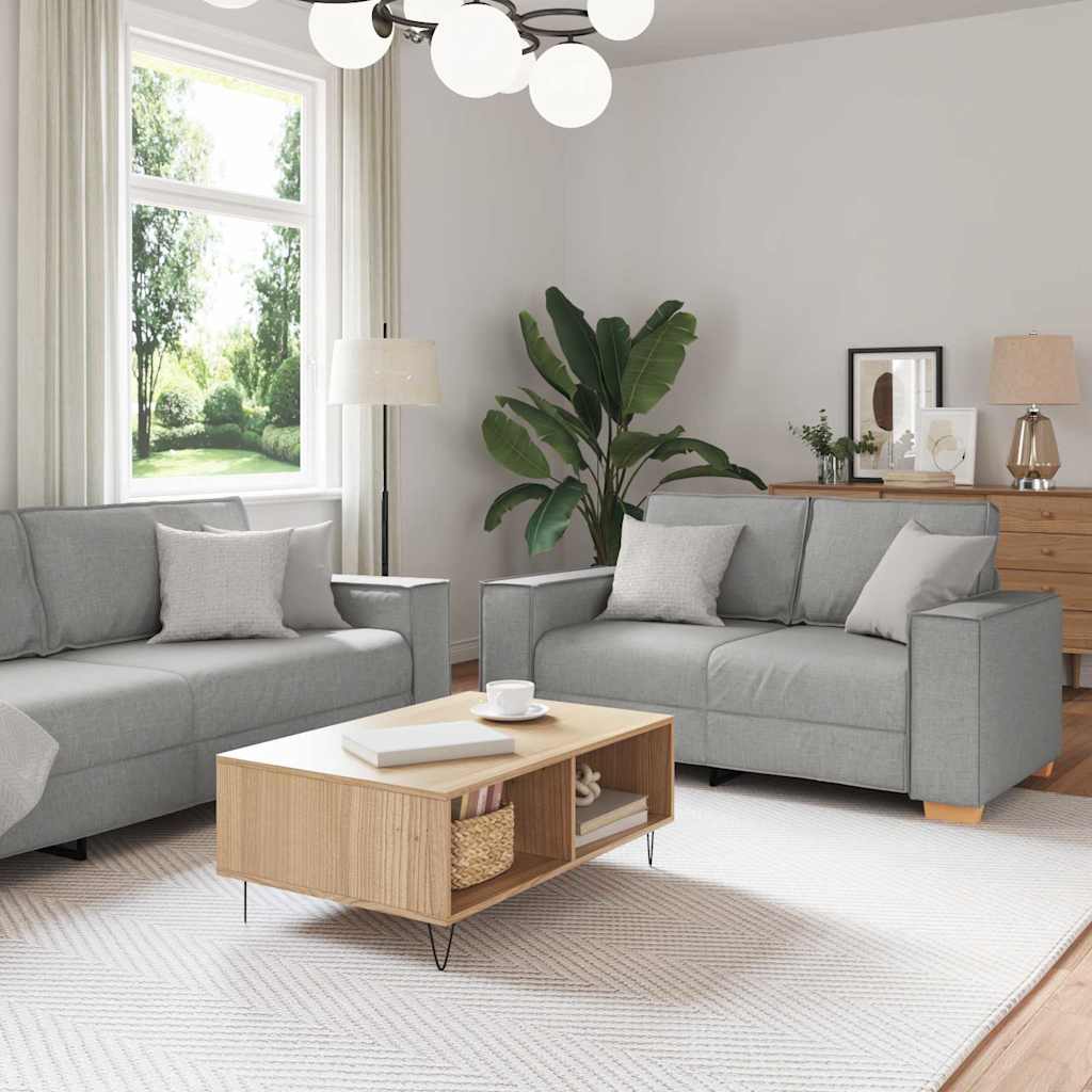 Sofa 3 stk. Wolkengrau Stoff