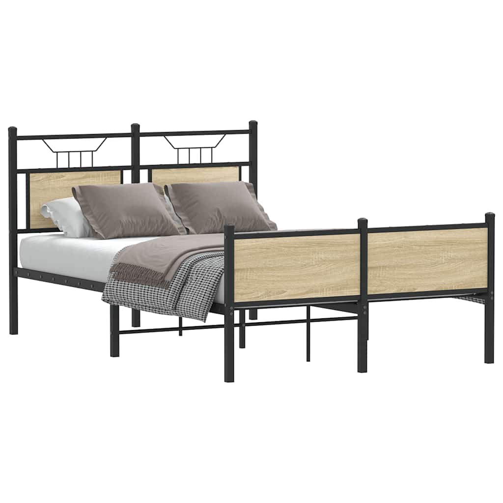 Bettgestell ohne Matratze Sonoma-Eiche 120x190 cm Holzwerkstoff