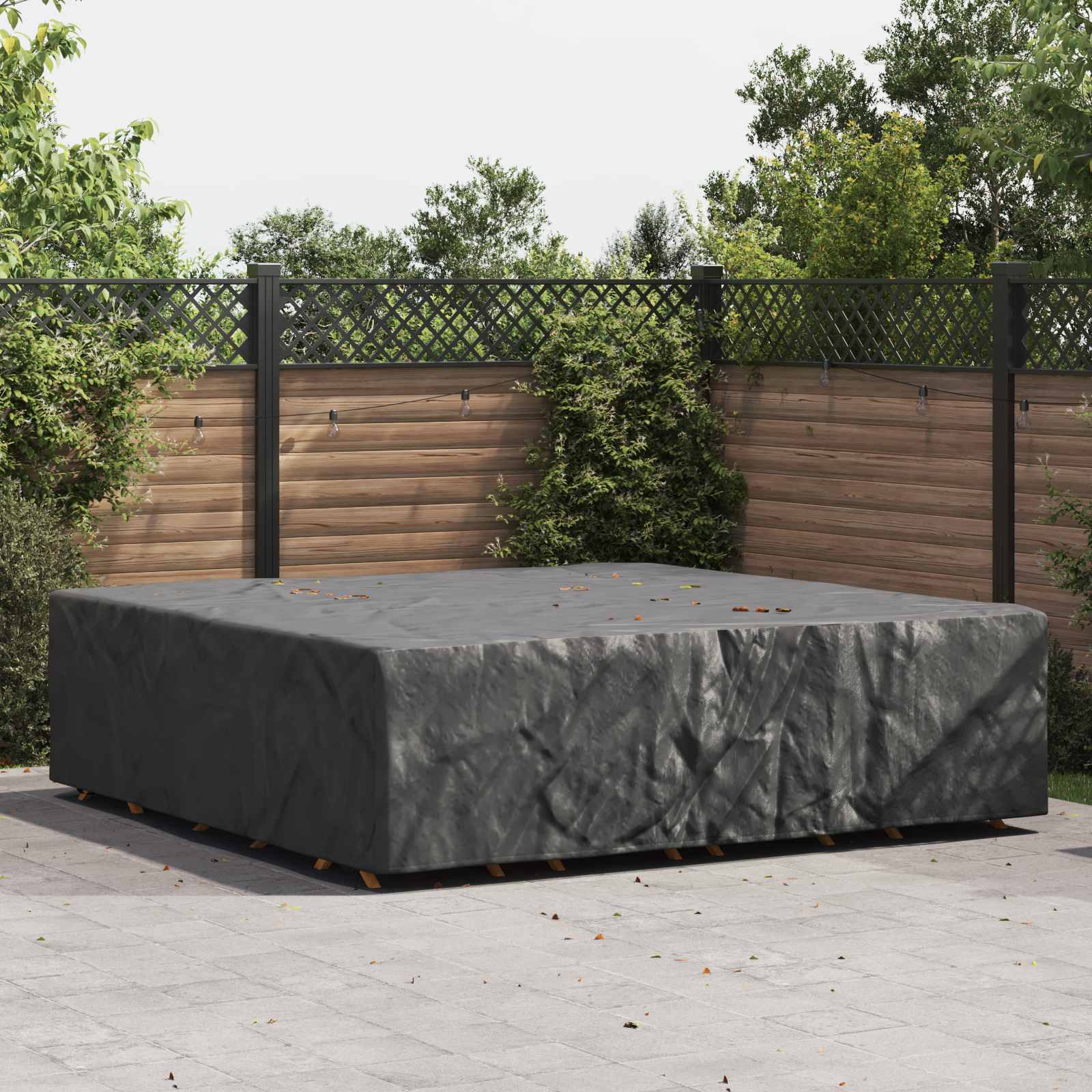 Möbelbezug Uni Schwarz 260 x 260 x 70 cm 600D