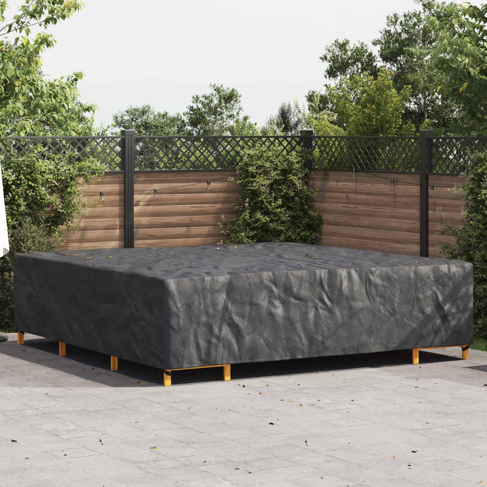 Möbelbezug Uni Schwarz 300 x 300 x 70 cm 420D