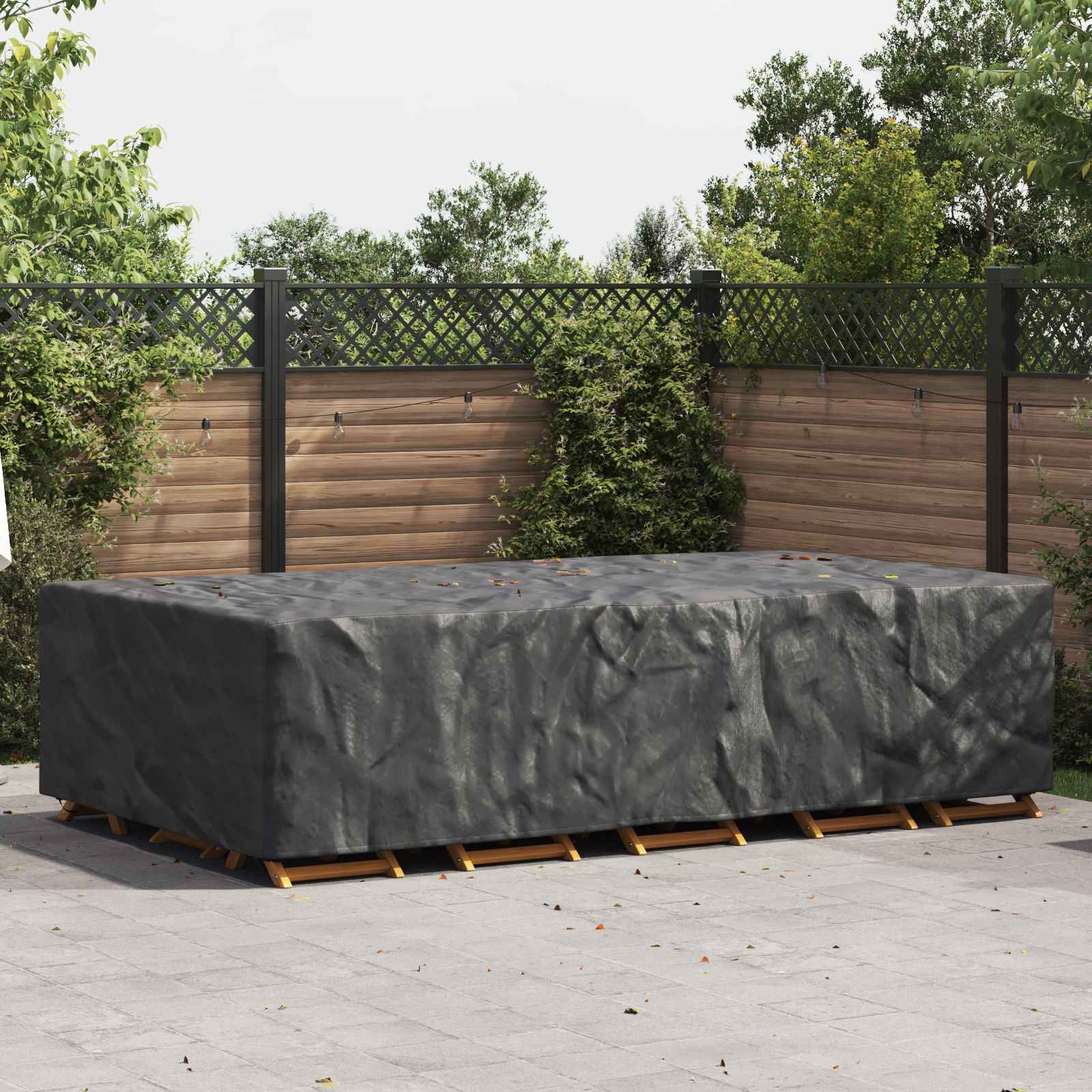 Möbelbezug Uni Schwarz 305 x 190 x 85 cm 600D