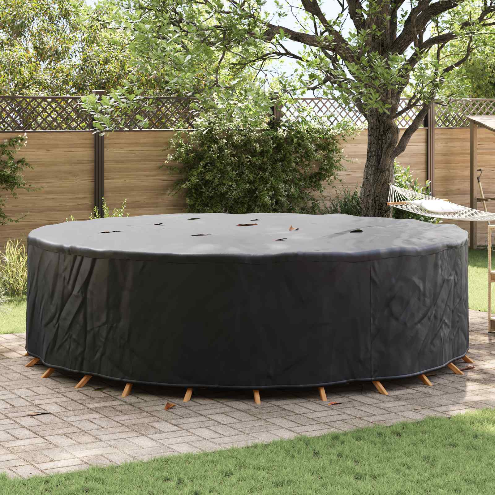 Möbelbezug 320 x 320 x 85 cm 600D Oxford Stoff Rund Wasserdicht