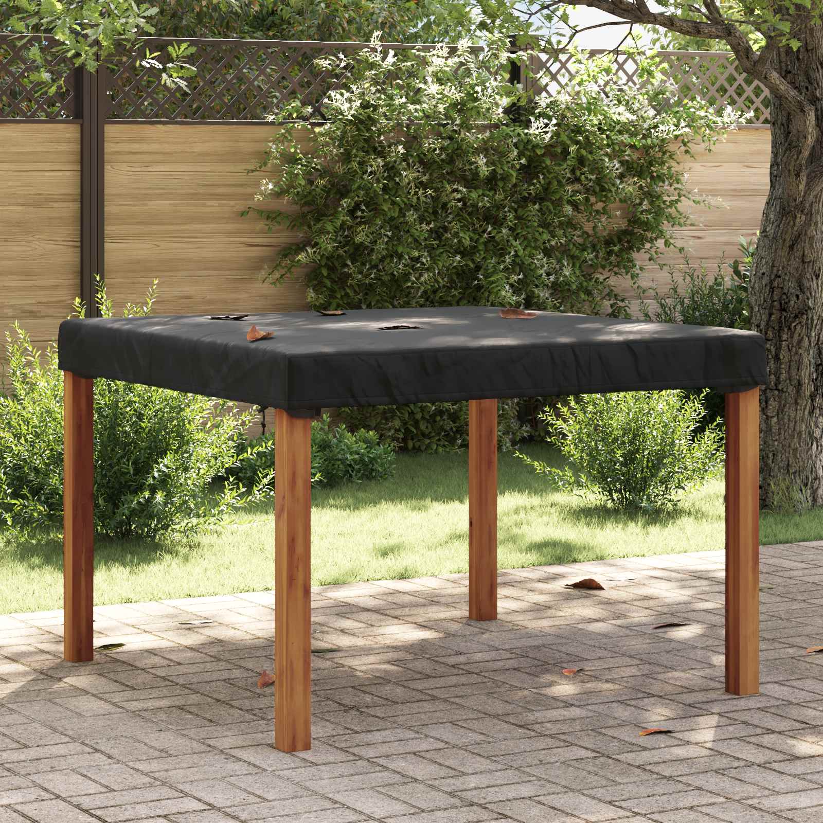Tischdecken 122 x 122 x 15 cm Quadratisch Wasserdicht Schwarz