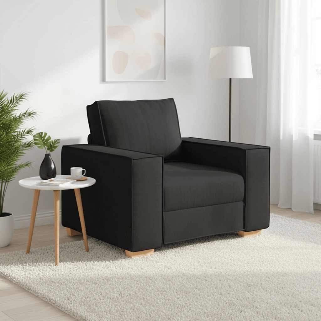 Sofa Stuhl Schwarz 100x78x84 cm Stoff