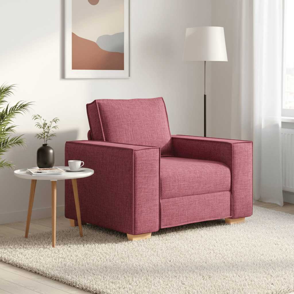 Sofa Stuhl Weinrot 100x78x84 cm Stoff