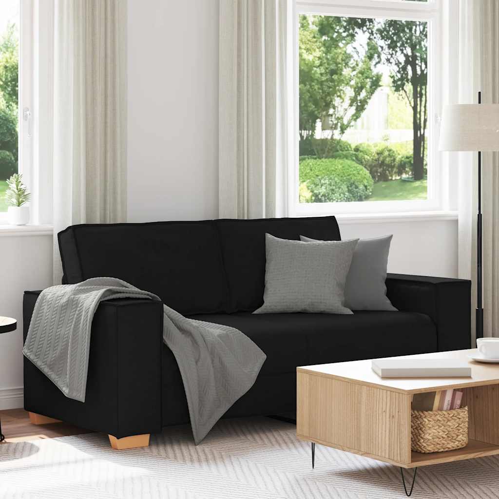 2-Sitzer Sofa Schwarz 180x78x84 cm Stoff