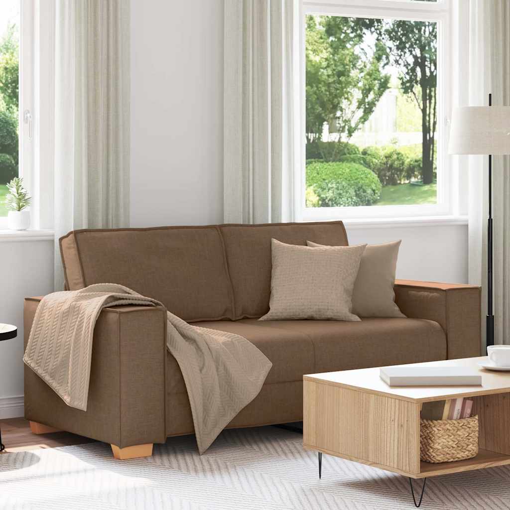 2-Sitzer Sofa Braun 180x78x84 cm Stoff