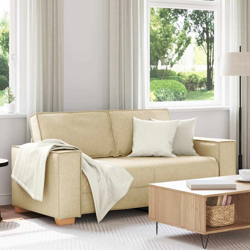 2-Sitzer Sofa Creme 180x78x84 cm Stoff