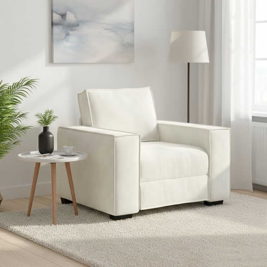 Sessel Creme 100x78x84 cm Samt