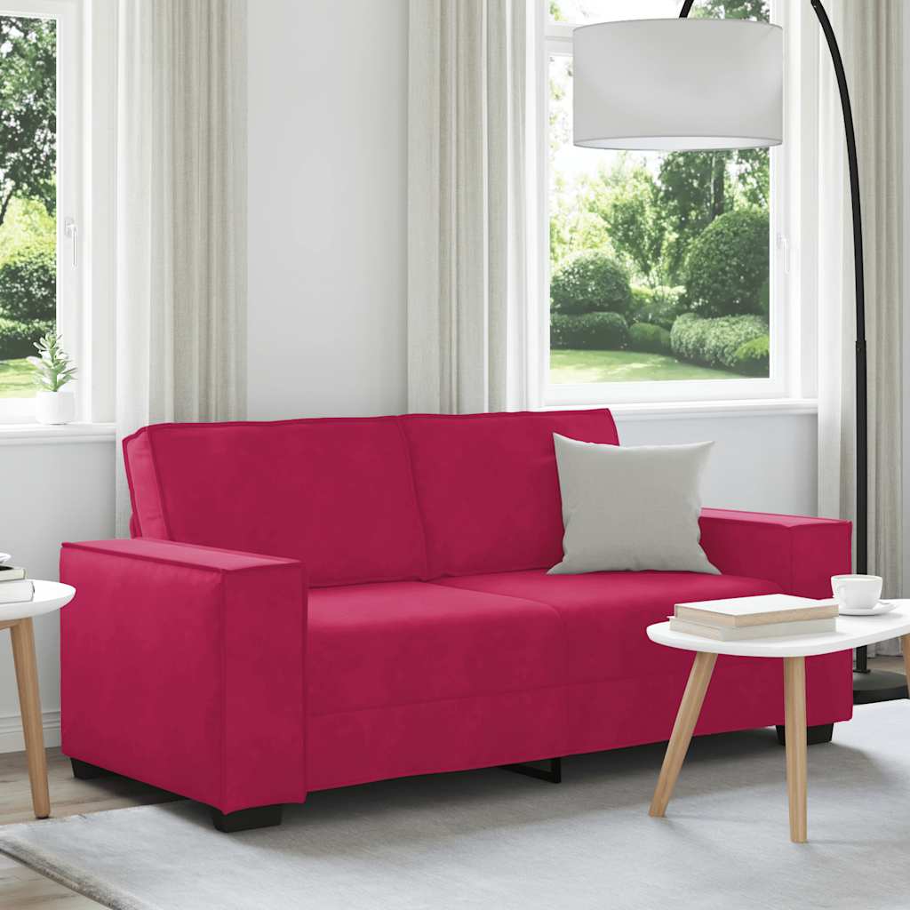 2-Sitzer-Sofa Weinrot 180x78x84 cm Samt