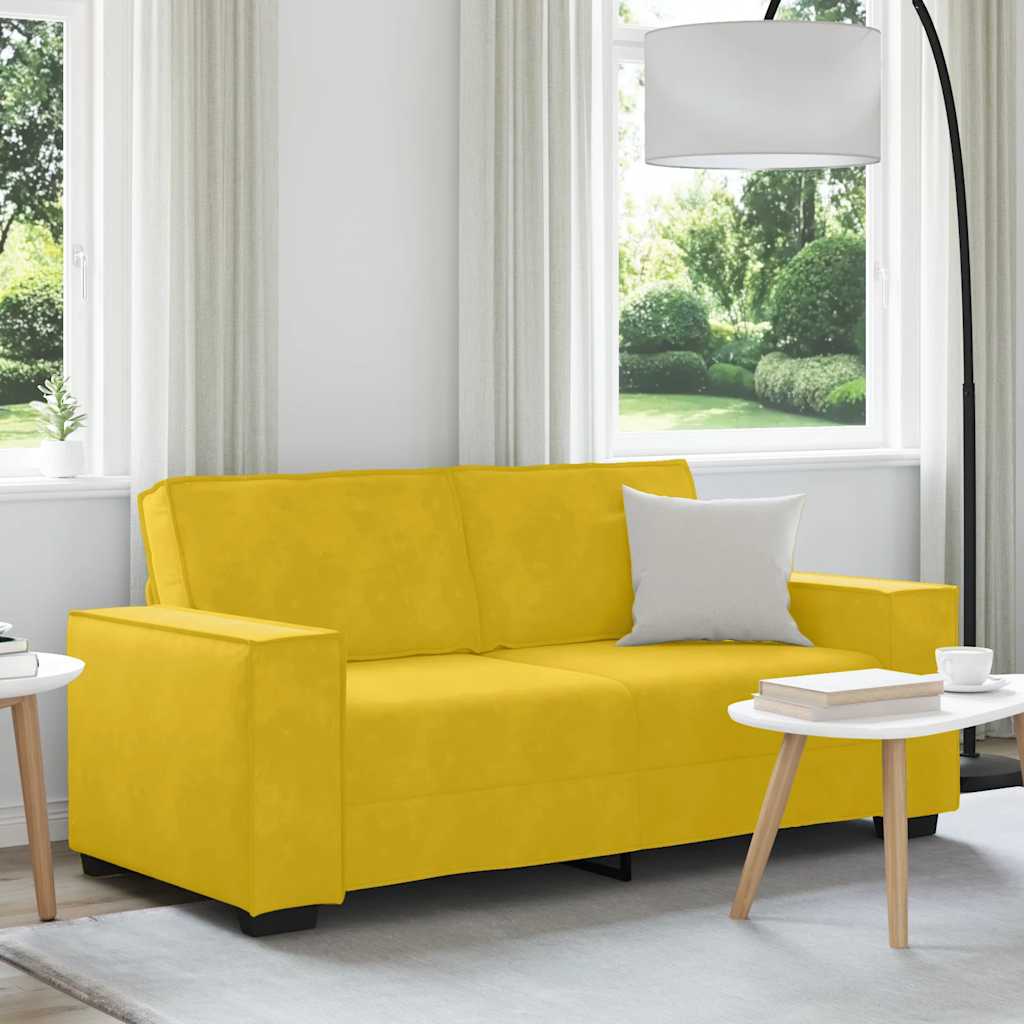 2-Sitzer-Sofa Gelb 180x78x84 cm Samt