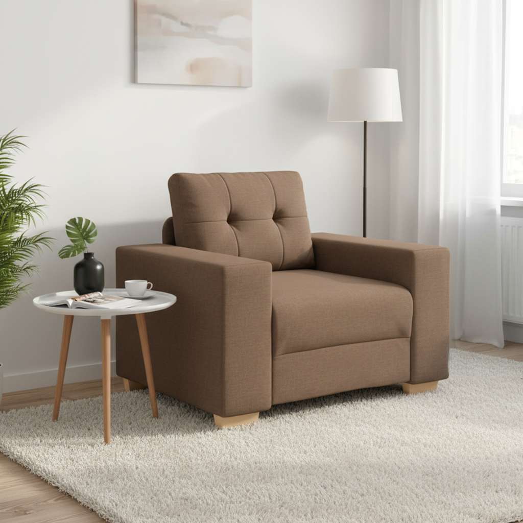 Sofa-Sessel Braun 100x78x80 cm Stoff