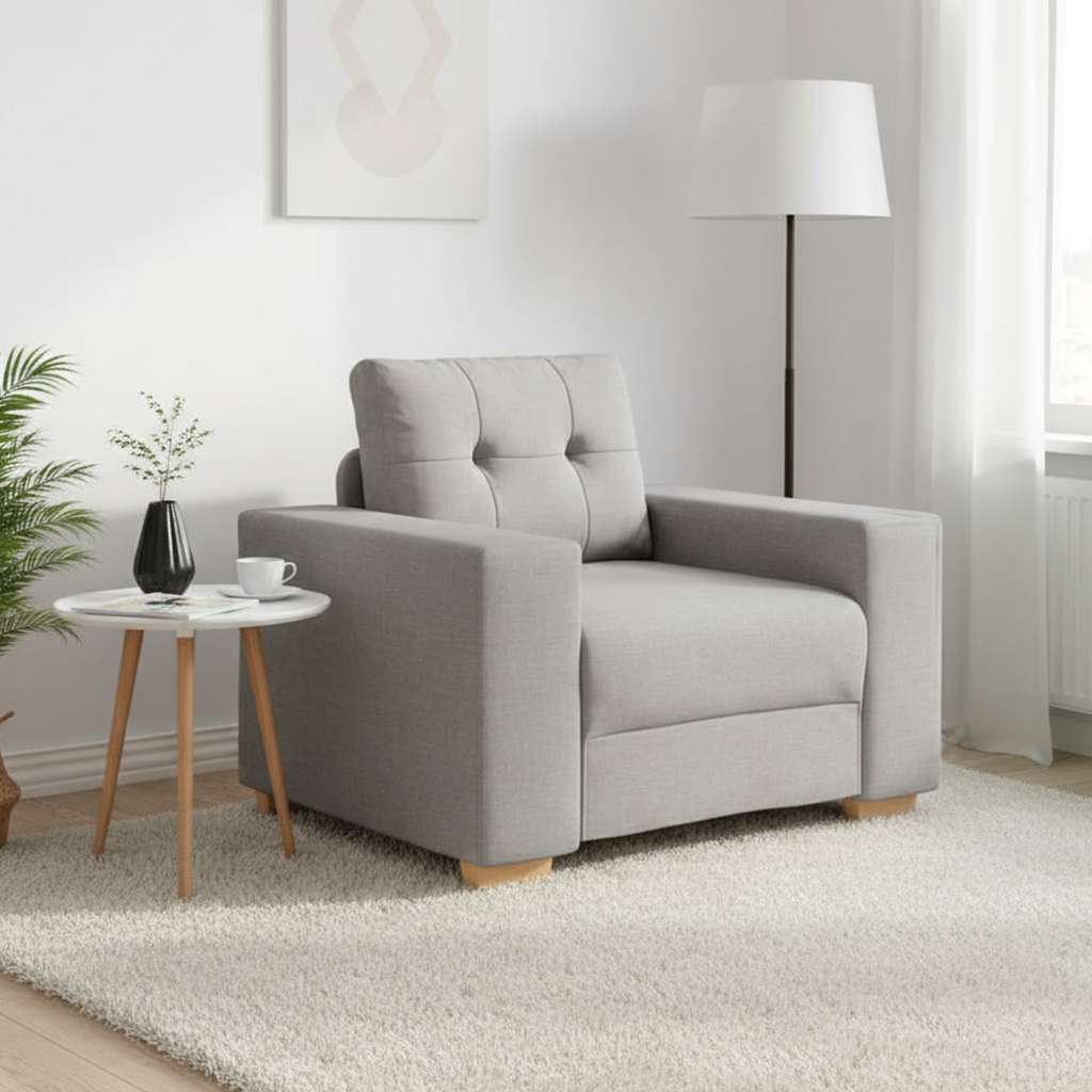 Sofa-Sessel Wolkengrau 100x78x80 cm Stoff