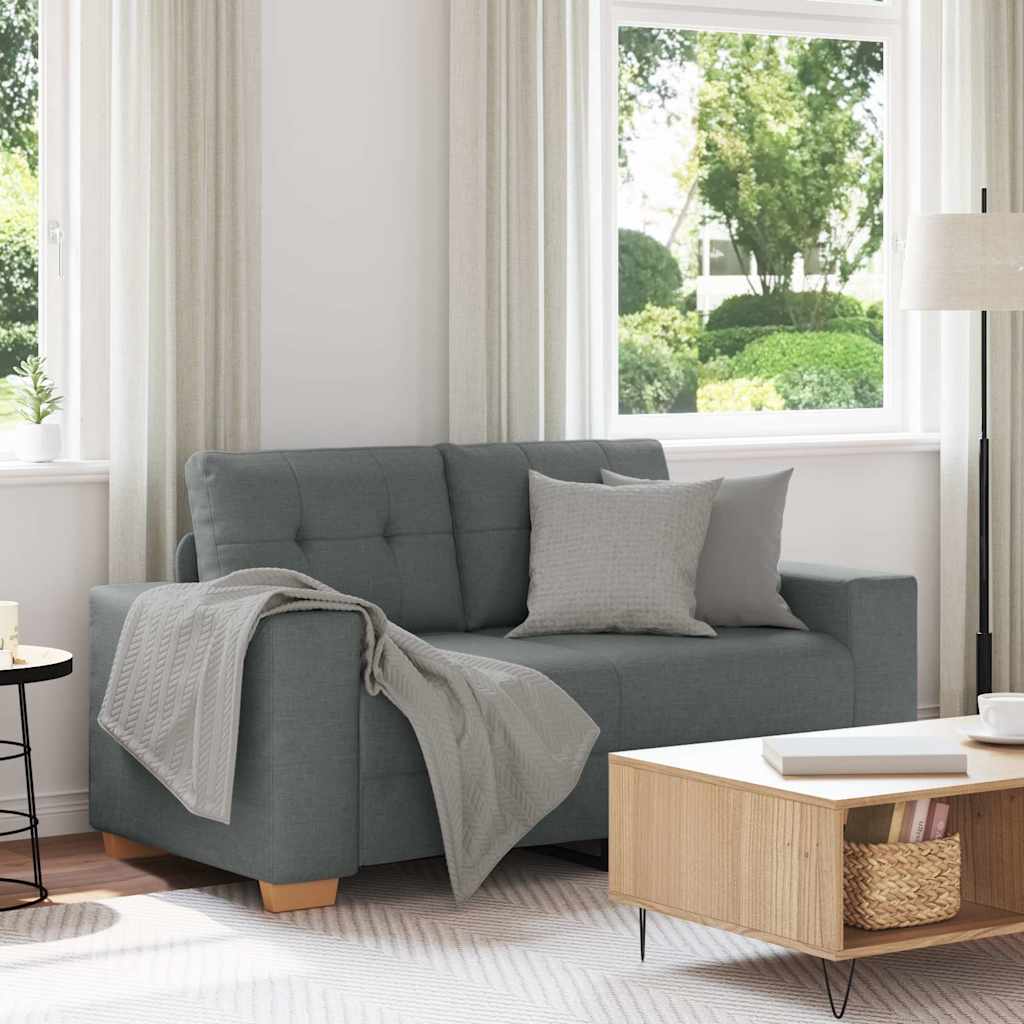 Zweisitzer-Sofa Dunkelgrau 160x77x82 cm Stoff