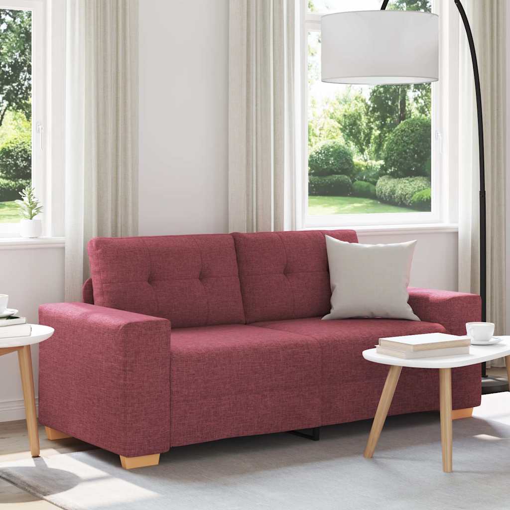 Loveseat-Sofa Weinrot 180x77x82 cm Stoff