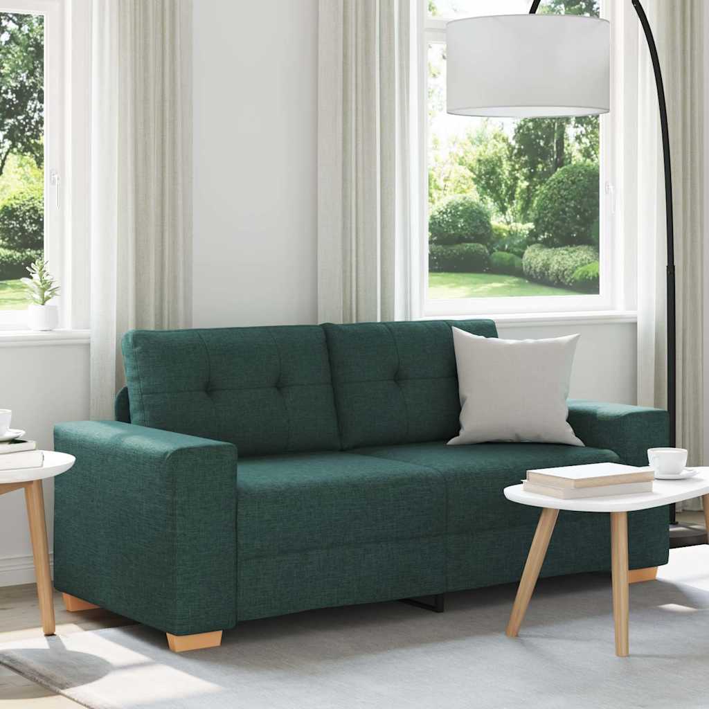 Loveseat-Sofa Dunkelgrün 180x77x82 cm Stoff