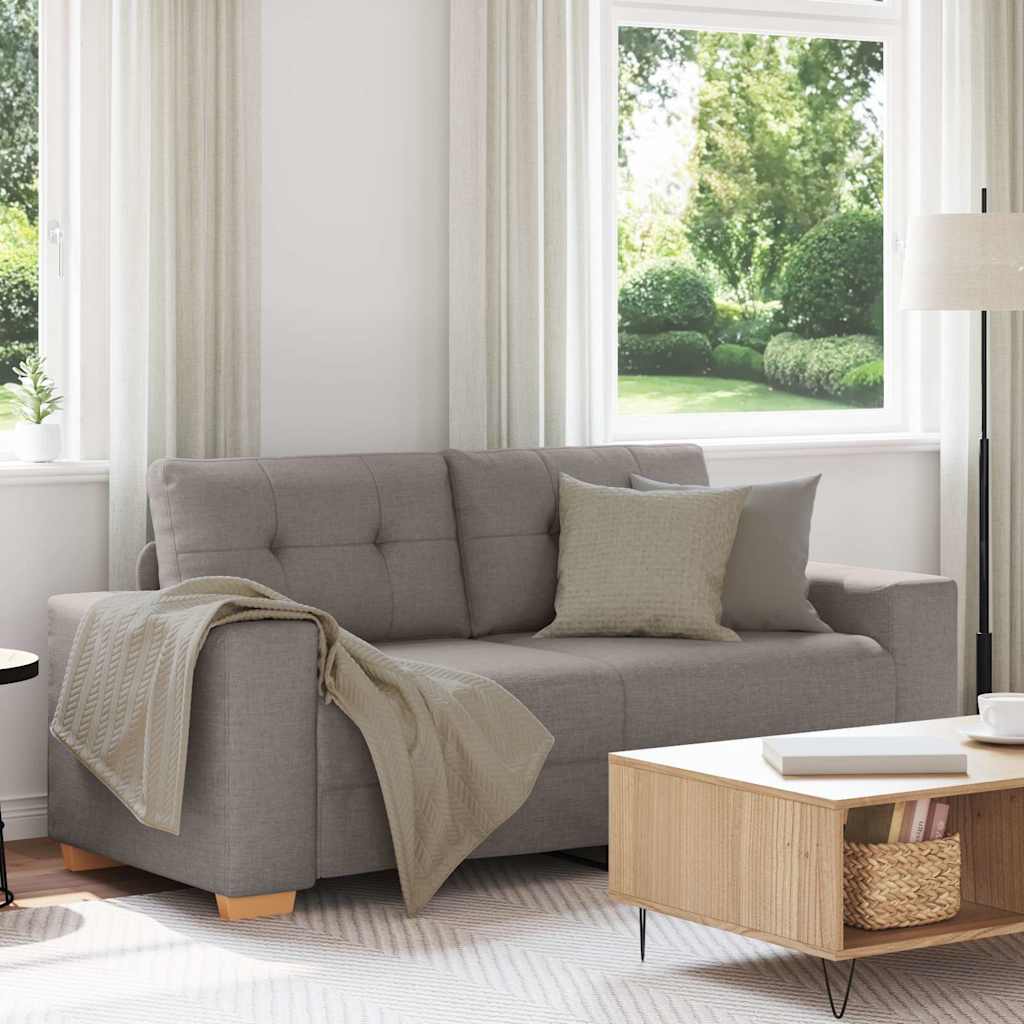 Loveseat-Sofa Taupe 180x77x82 cm Stoff