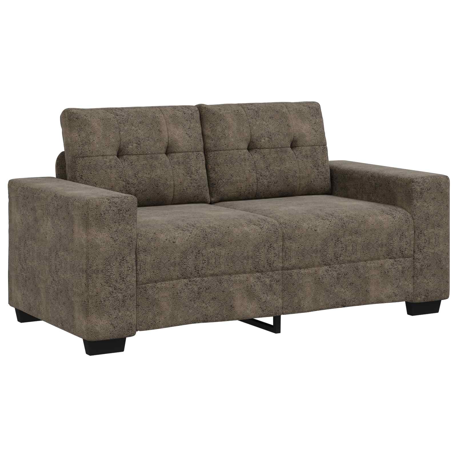 Zweisitzer-Sofa Dunkelgrau 160 cm Kunstwildleder