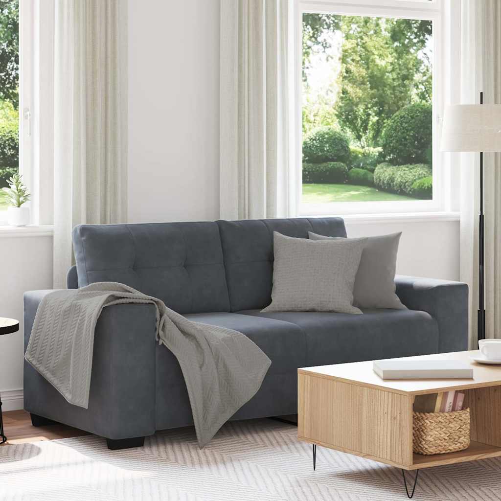 Zweisitzer-Sofa Dunkelgrau 180x77x82 cm Samt