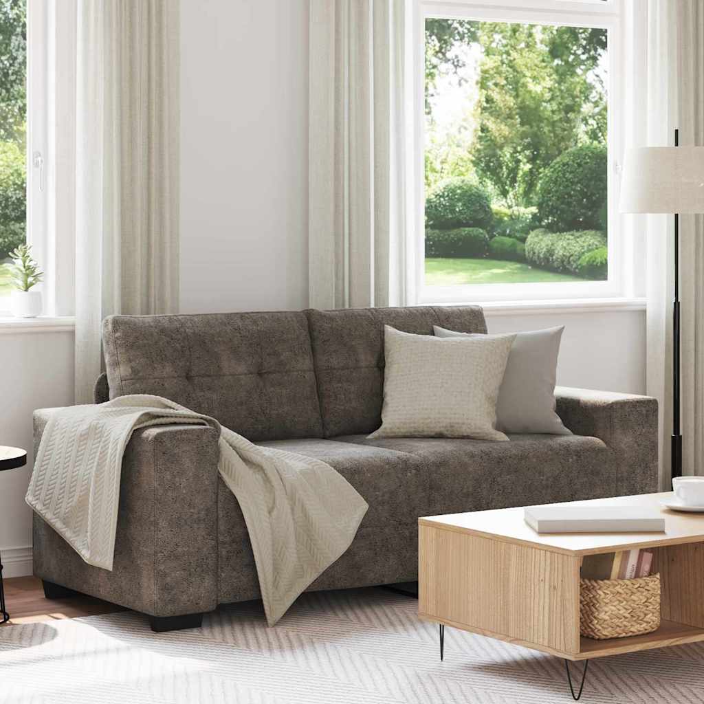 Zweisitzer-Sofa Dunkelgrau 180 cm Kunstwildleder