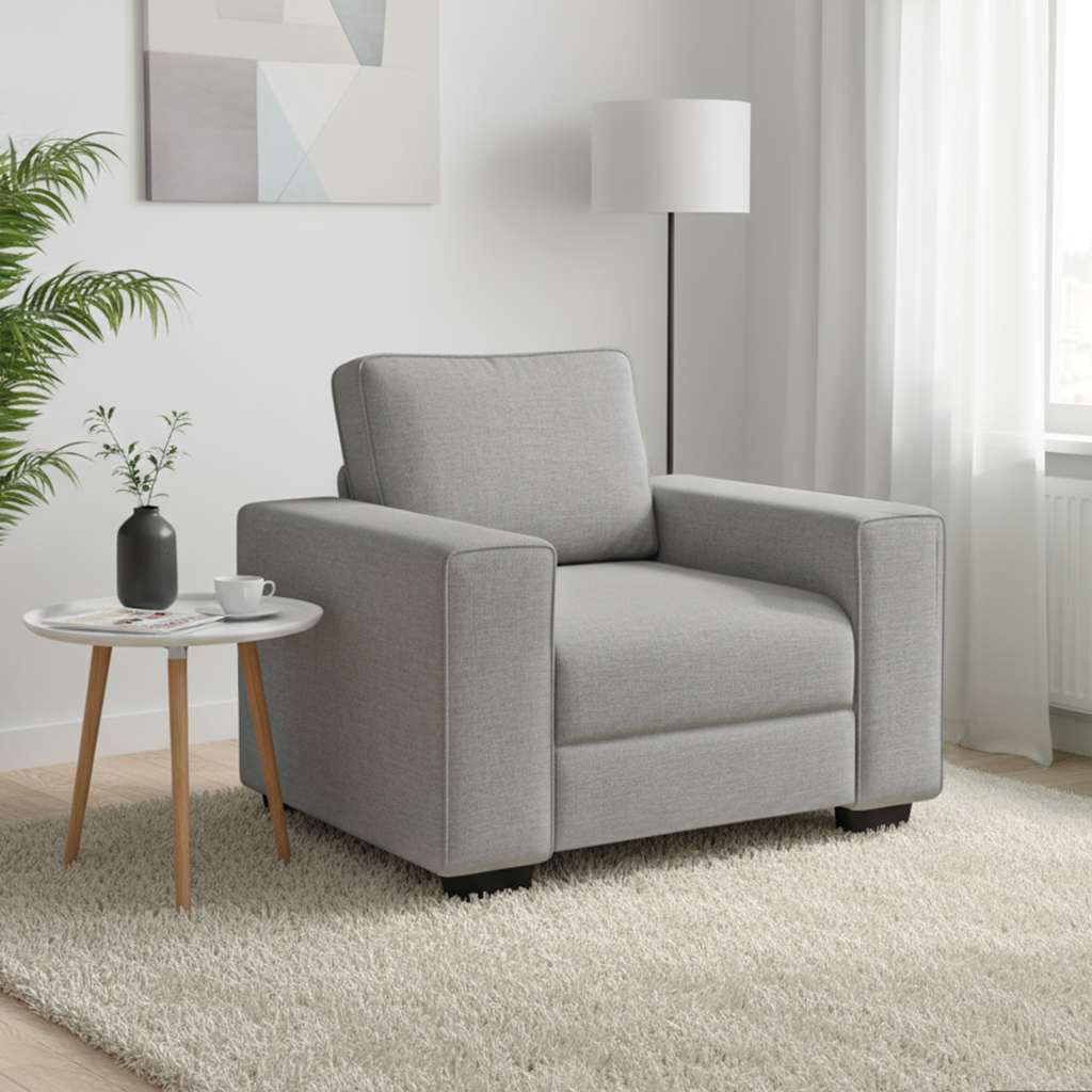Sessel Wolkengrau 100x77x82 cm Stoff
