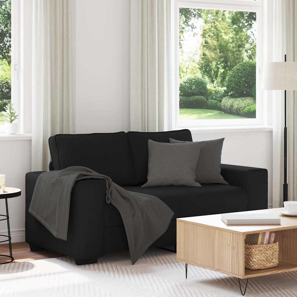 2-Sitzer-Sofa Schwarz 160x77x82 cm Stoff