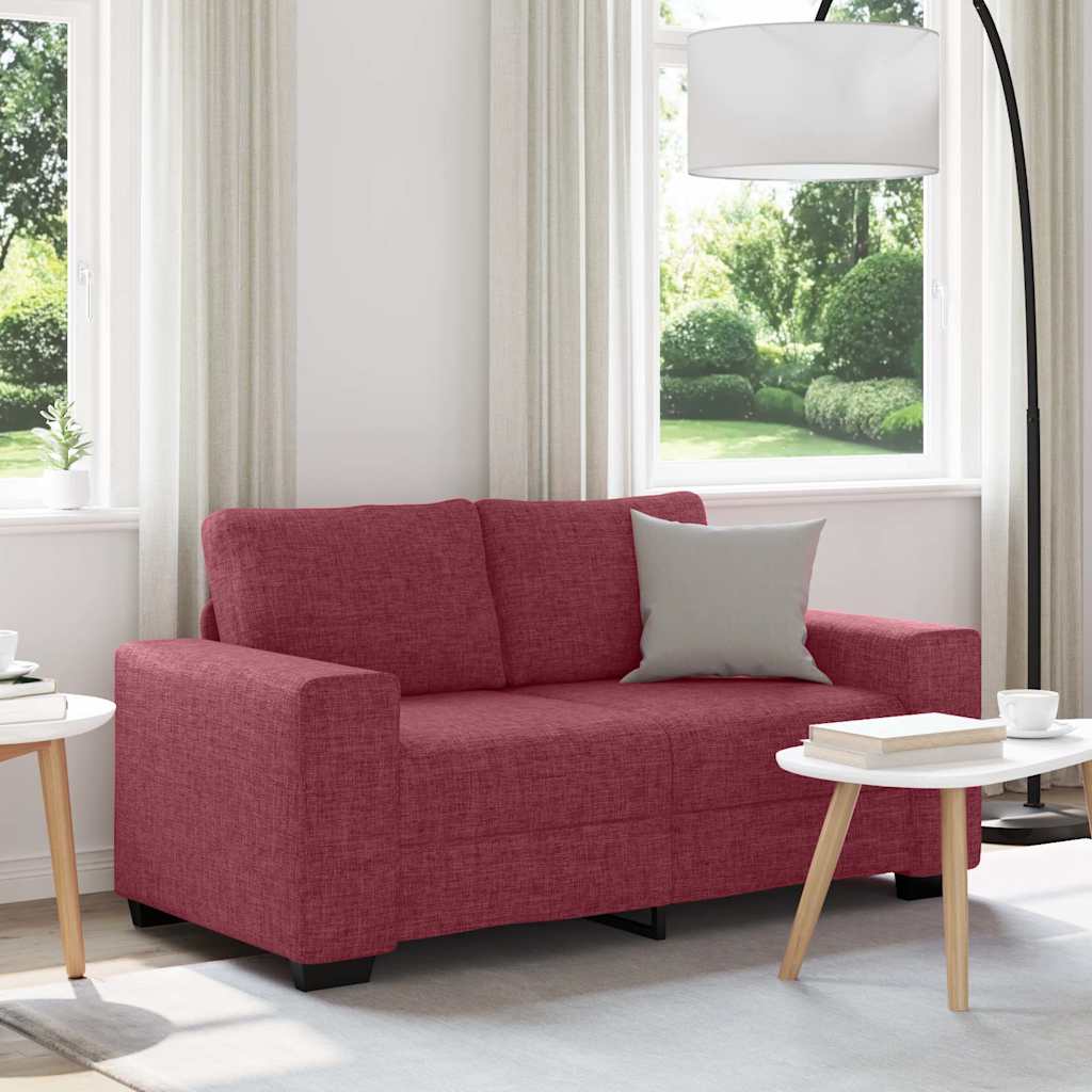 2-Sitzer-Sofa Weinrot 160x77x82 cm Stoff