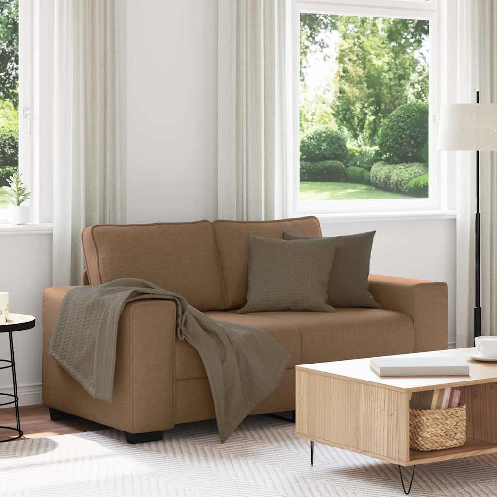 2-Sitzer-Sofa Braun 160x77x82 cm Stoff