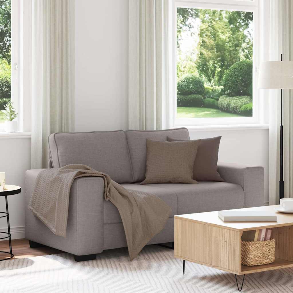 2-Sitzer-Sofa Taupe 160x77x82 cm Stoff