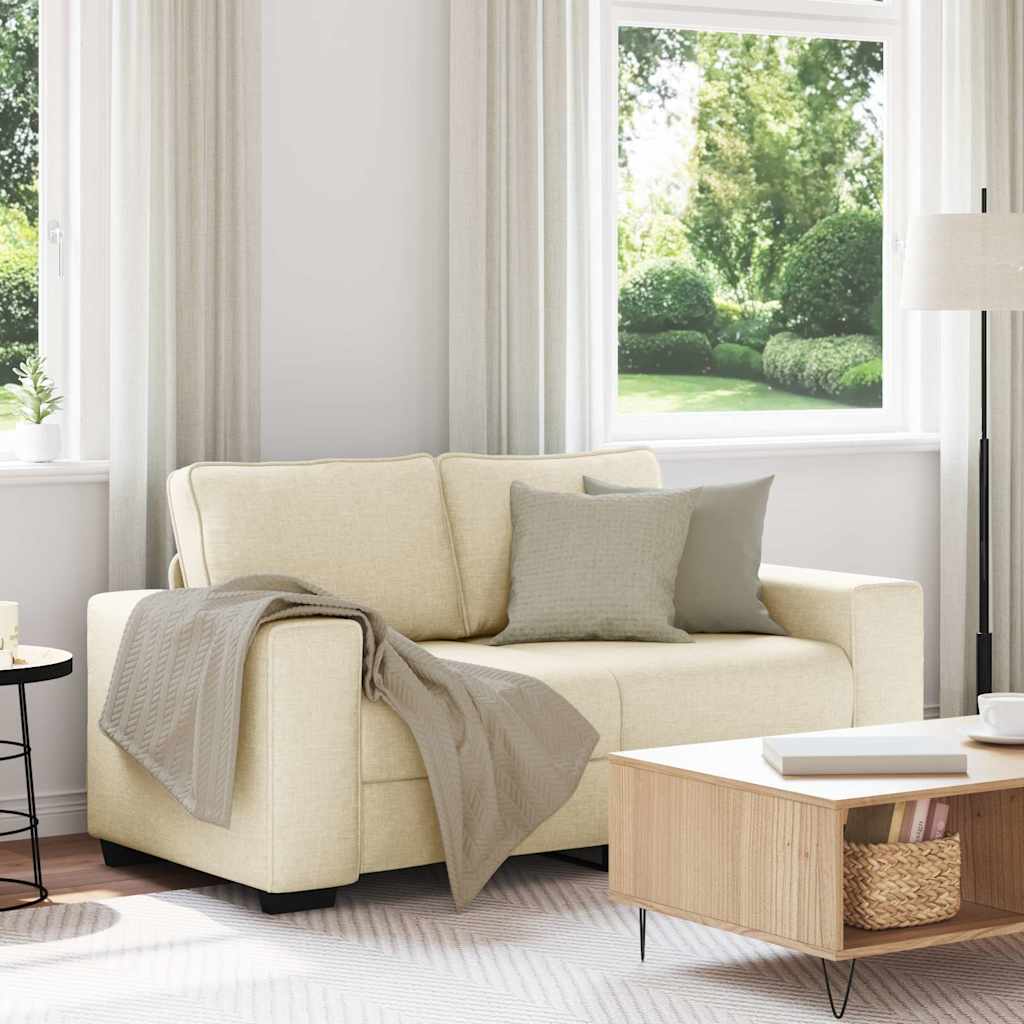 2-Sitzer-Sofa Creme 160x77x82 cm Stoff