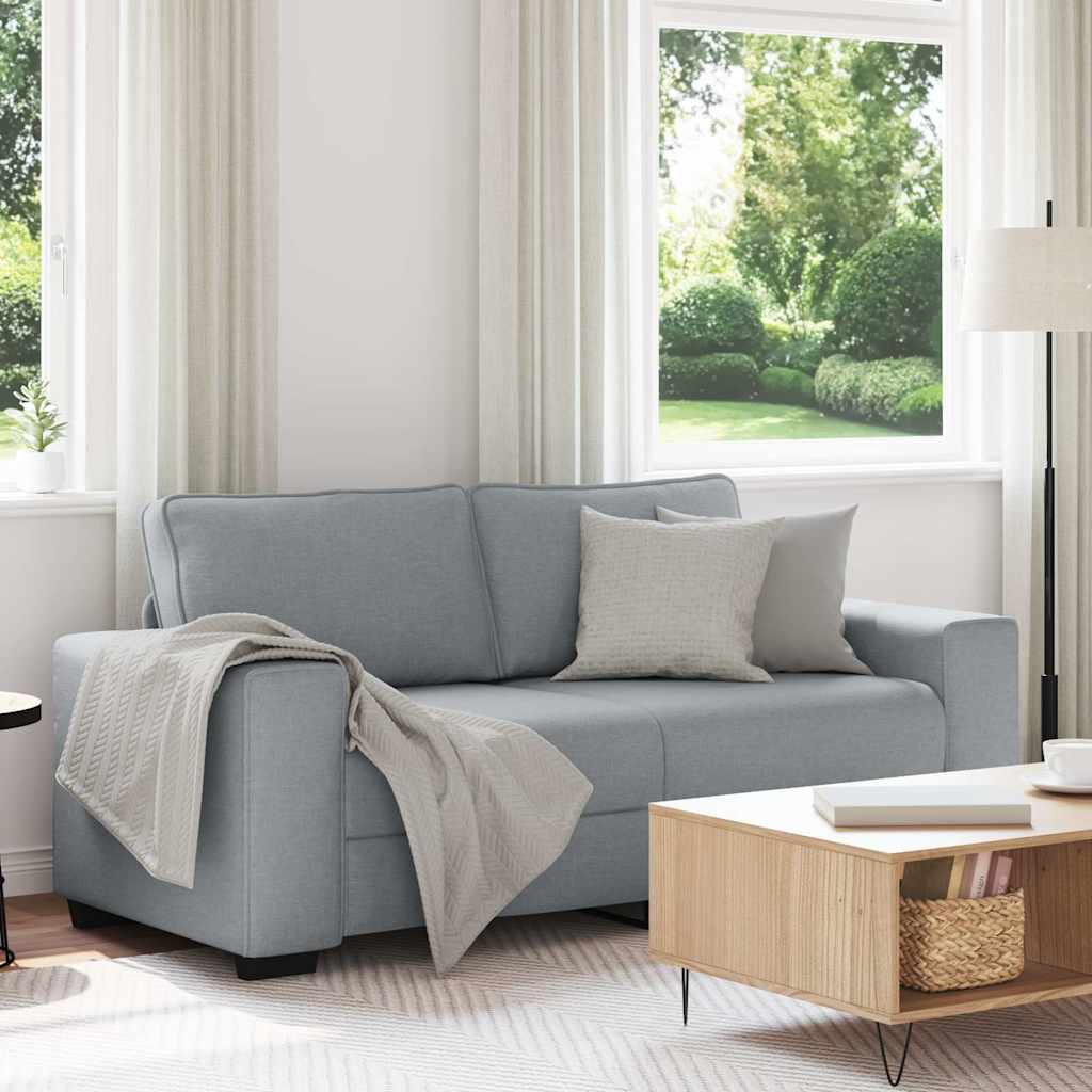 2-Sitzer-Sofa Hellgrau 180x77x82 cm Stoff