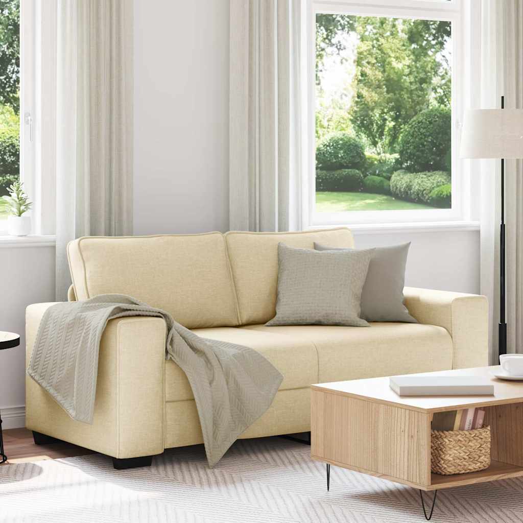 2-Sitzer-Sofa Creme 180x77x82 cm Stoff