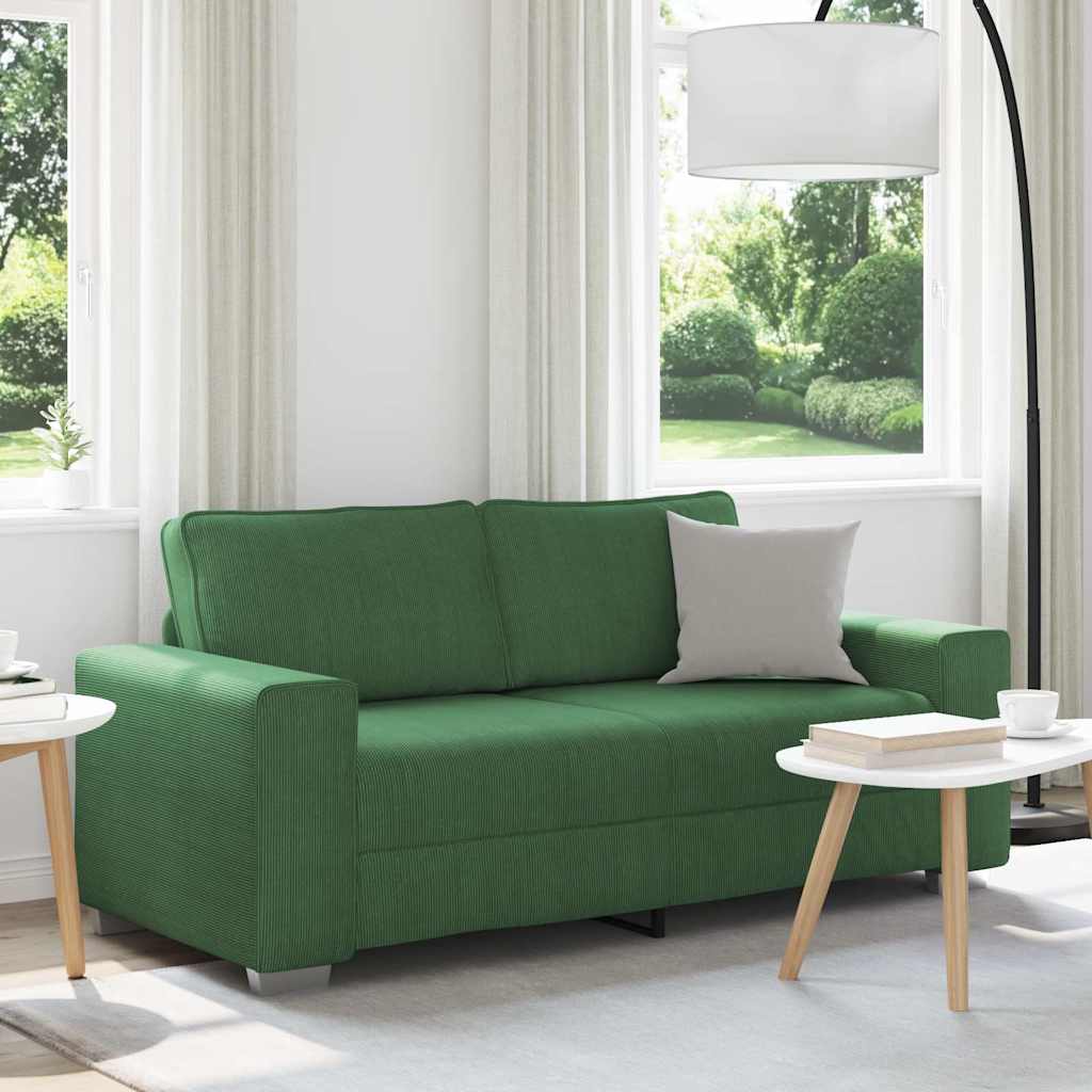 Zweisitzer-Sofa Dunkelgrün 180x77x82 cm Cordstoff