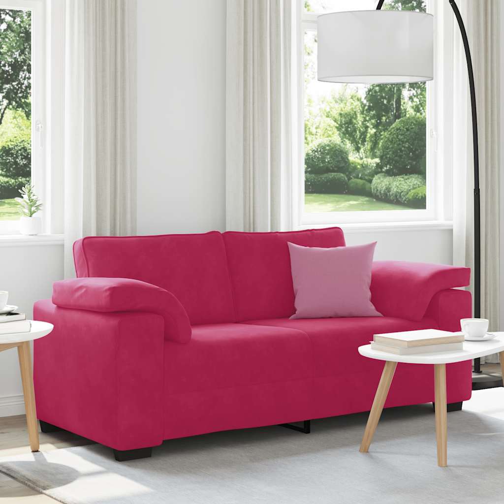 Zweisitzer-Sofa Weinrot 180x77x82 cm Samt