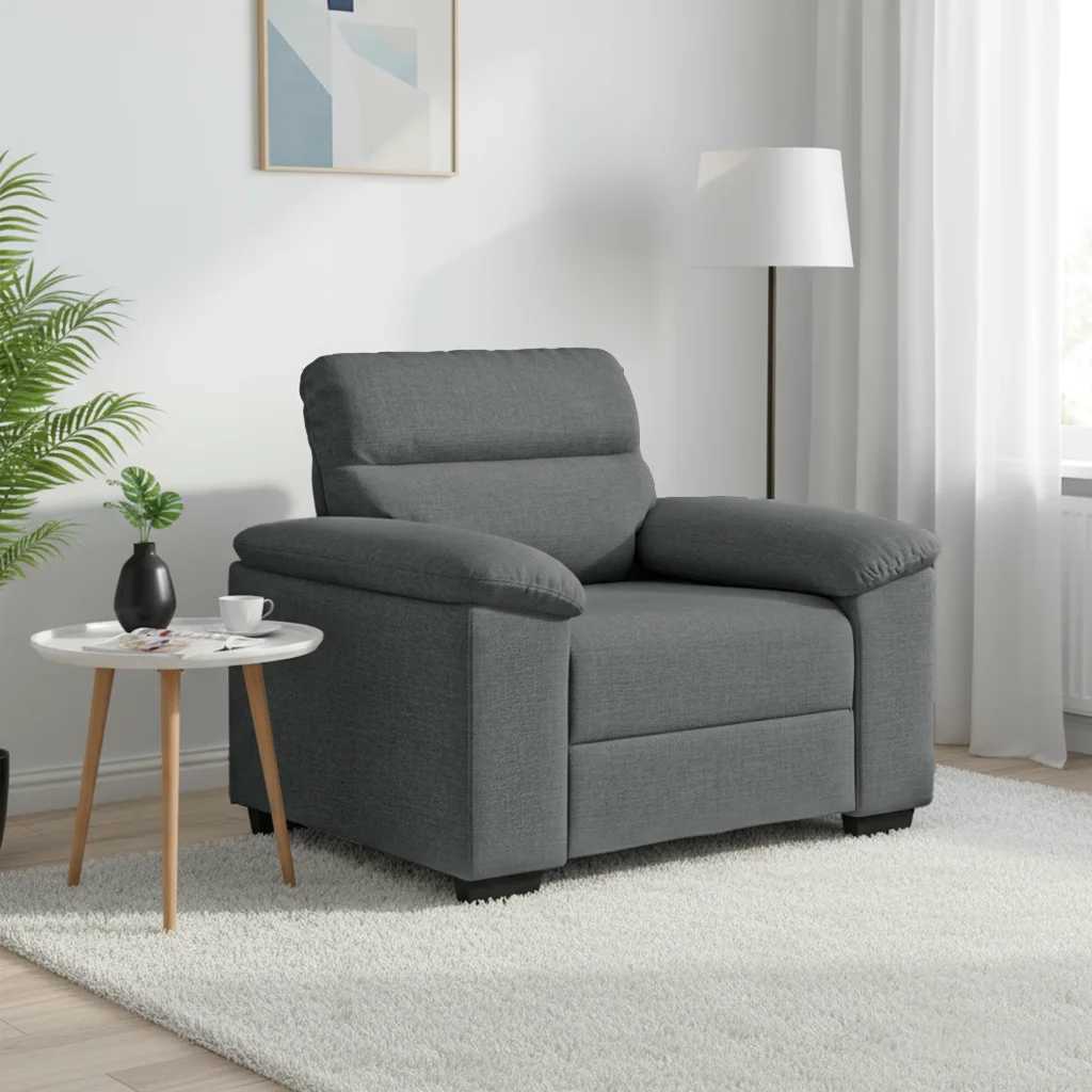 Sessel Dunkelgrau 100x81x84 cm Stoff