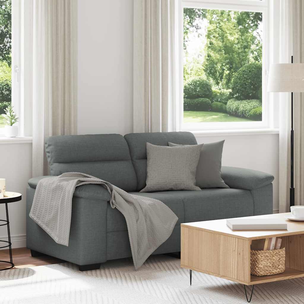 2-Sitzer-Sofa Dunkelgrau 160x81x84 cm Stoff
