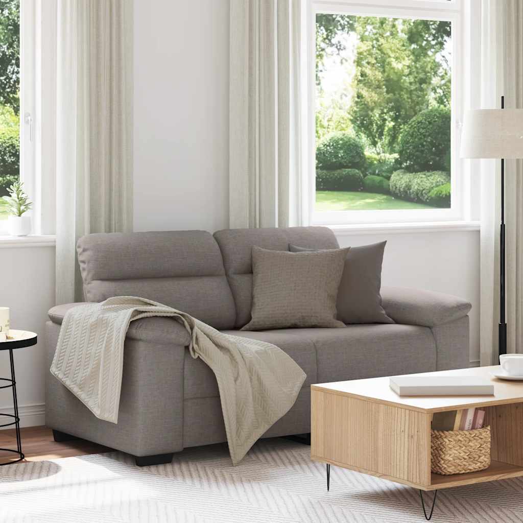 2-Sitzer-Sofa Taupe 160x81x84 cm Stoff