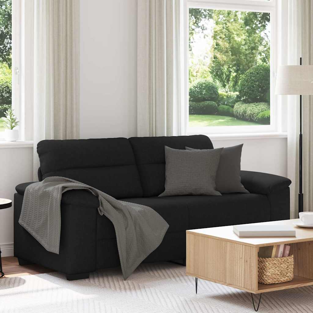 2-Sitzer-Sofa Schwarz 180x81x84 cm Stoff