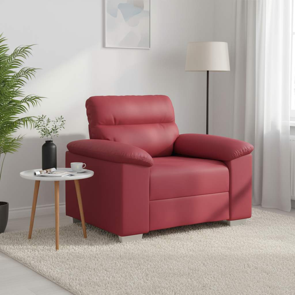 Sessel Weinrot 100x81x84 cm Kunstleder
